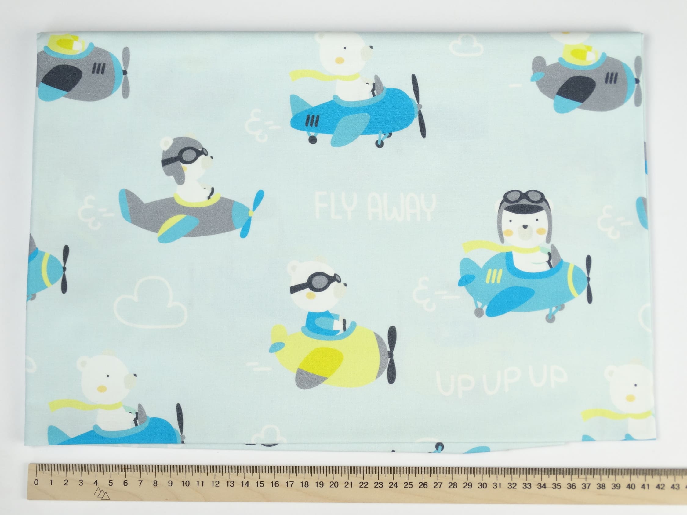 Premium Cotton Fabric - Teddy Bears in Airplanes