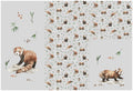 Panel on cocoon envelope and clutches, gloves Red Panda