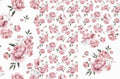 Panel on cocoon envelope and clutches, gloves Star in peonies on white