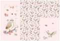 Panel on cocoon envelope and clutches, gloves Owl in flowers