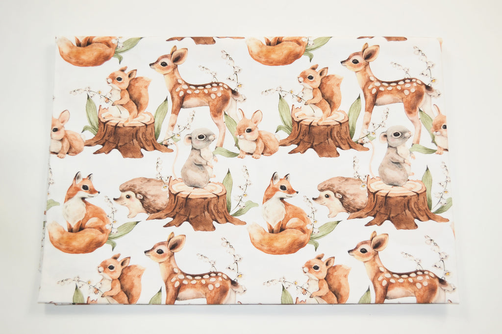 Forest animals on stumps