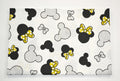 Regular Cotton Fabric - Black And White Mickey Mouse With Zheltymy Bows On White