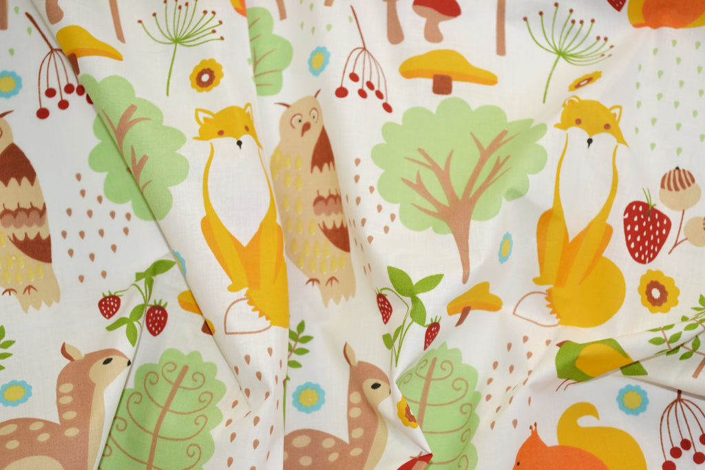 Regular Cotton Fabric - Forest Animals