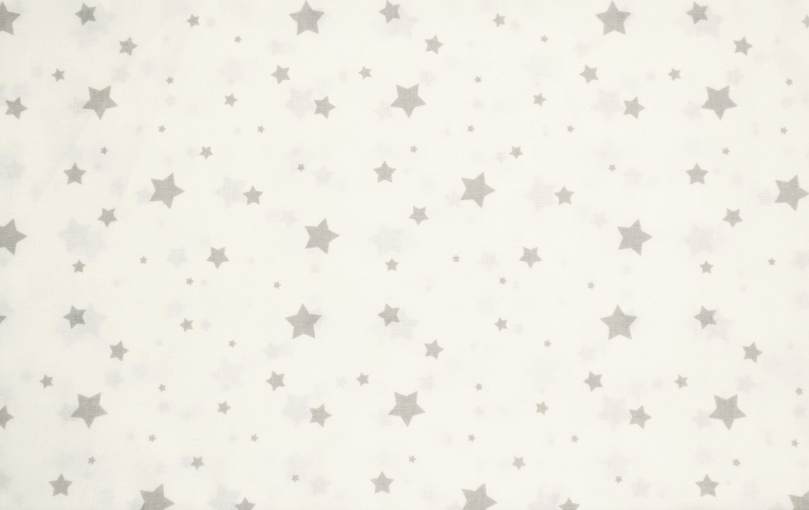Regular Cotton Fabric - Gray Melkye Stars On White