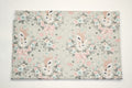 Regular Cotton Fabric - Deer V Floral Wreaths On Light Gray