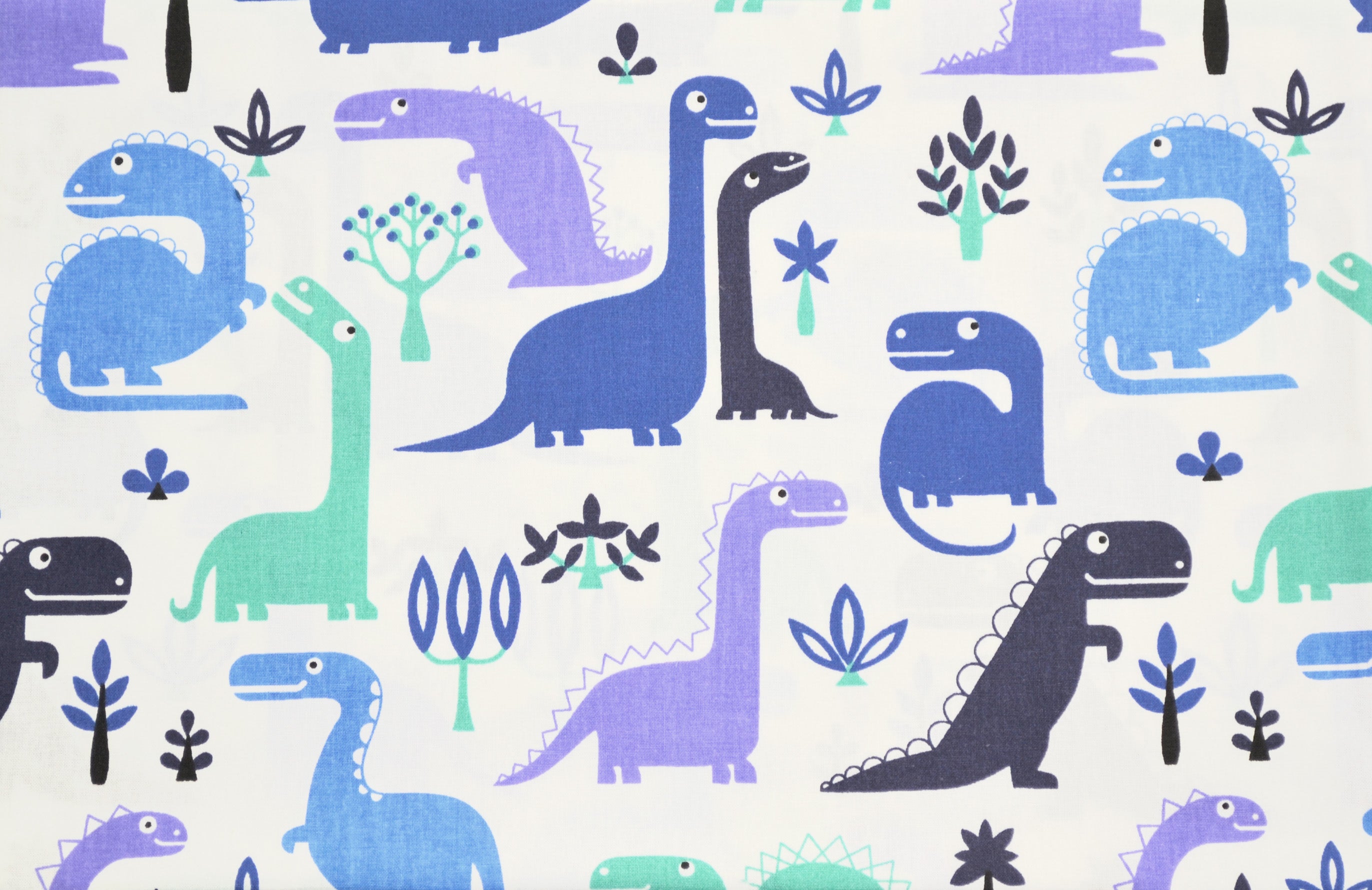 Regular Cotton Fabric - Syno Violet Dinosaurs