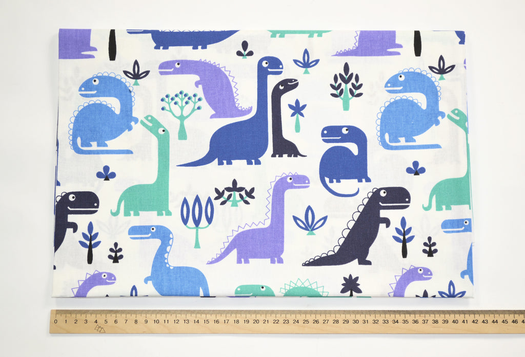 Regular Cotton Fabric - Syno Violet Dinosaurs