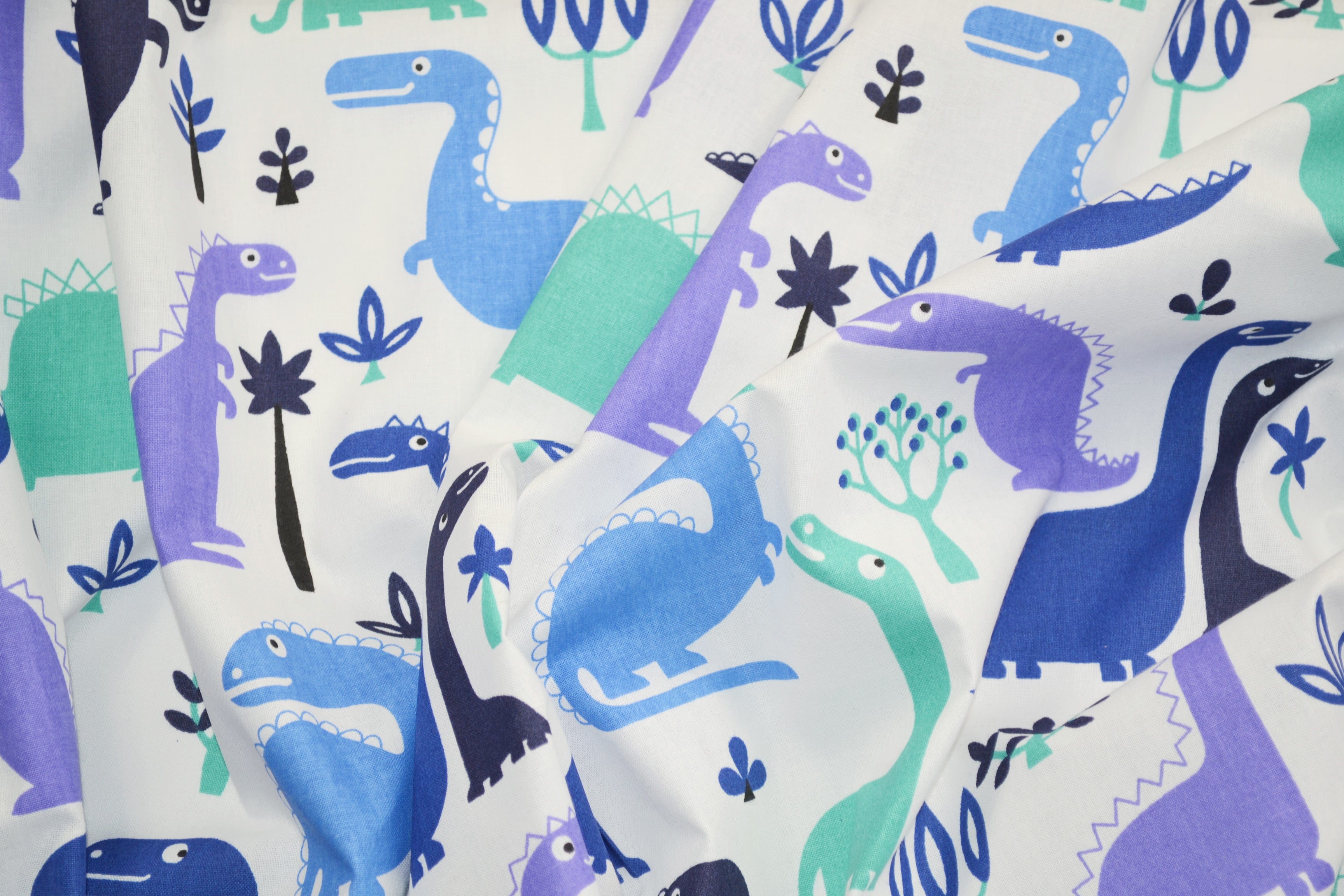 Regular Cotton Fabric - Syno Violet Dinosaurs