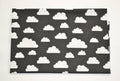 Regular Cotton Fabric - Bili Clouds On Black