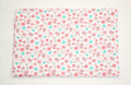 Regular Cotton Fabric - Nezhno Pink And Mint Flowers On White