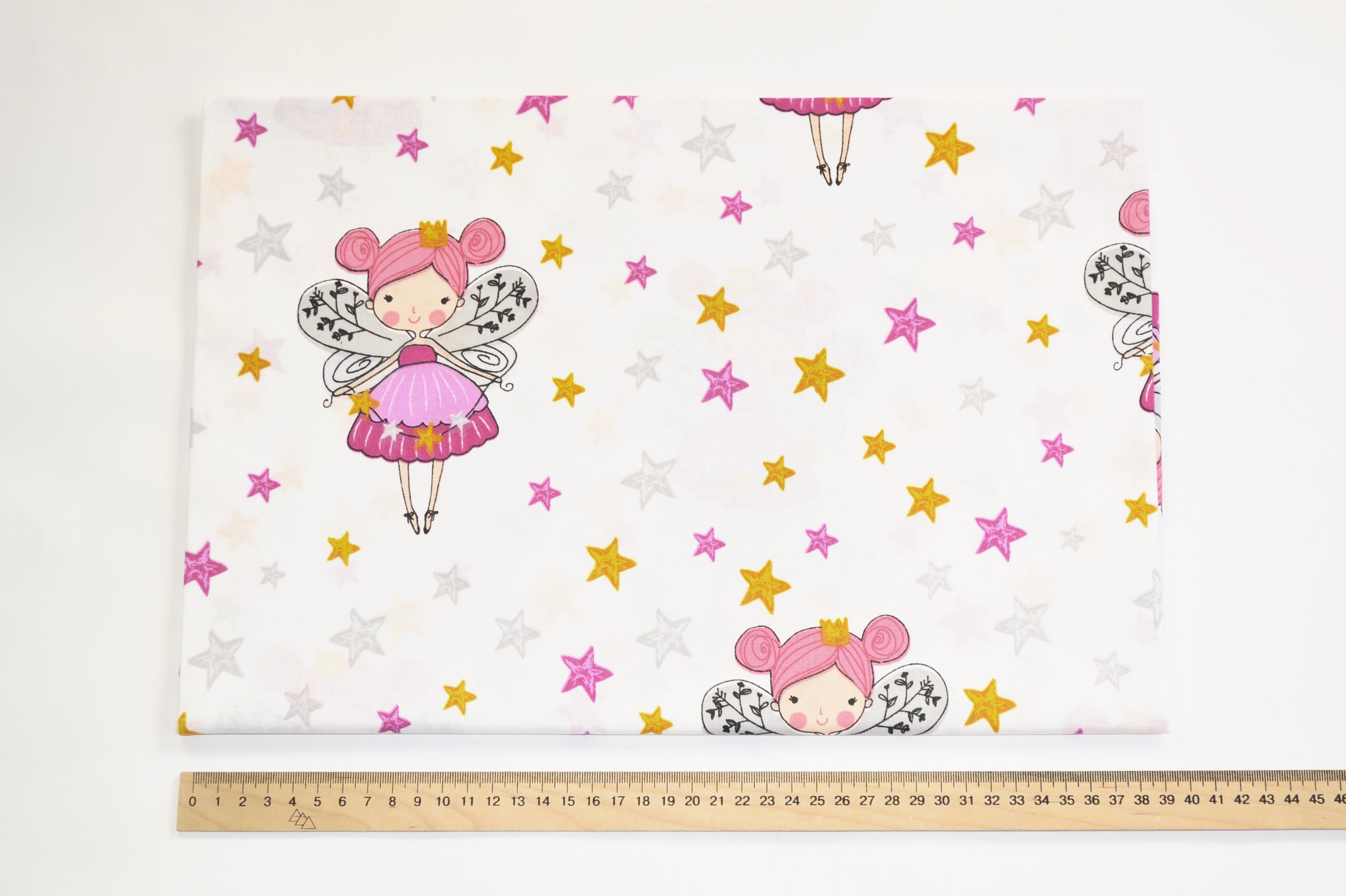 Regular Cotton Fabric - Fairies So Stars On White