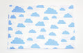 Regular Cotton Fabric - Blue Clouds On White