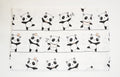Regular Cotton Fabric - Pandas Na Rope On White