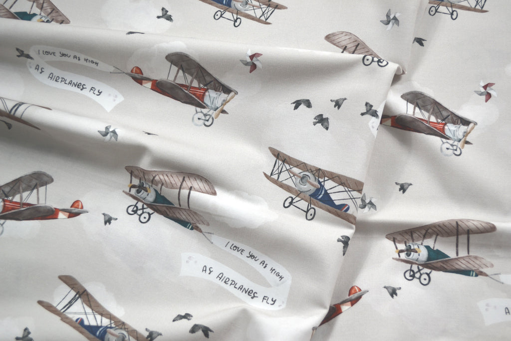 Airplanes on a beige background