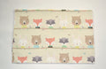 Polish cotton animals on beige (stripe)