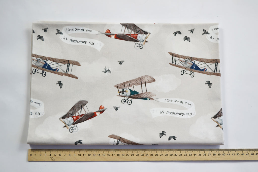 Airplanes on a beige background