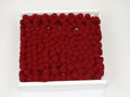 Ribbon with large pompoms 20 mm Burgundy