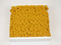 Ribbon with large pompoms 20 mm Mustard