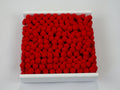 Ribbon with large pompoms 20 mm Red