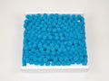 Ribbon with large pompoms 20 mm Turquoise