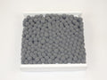 Ribbon with large pompoms 20 mm Gray