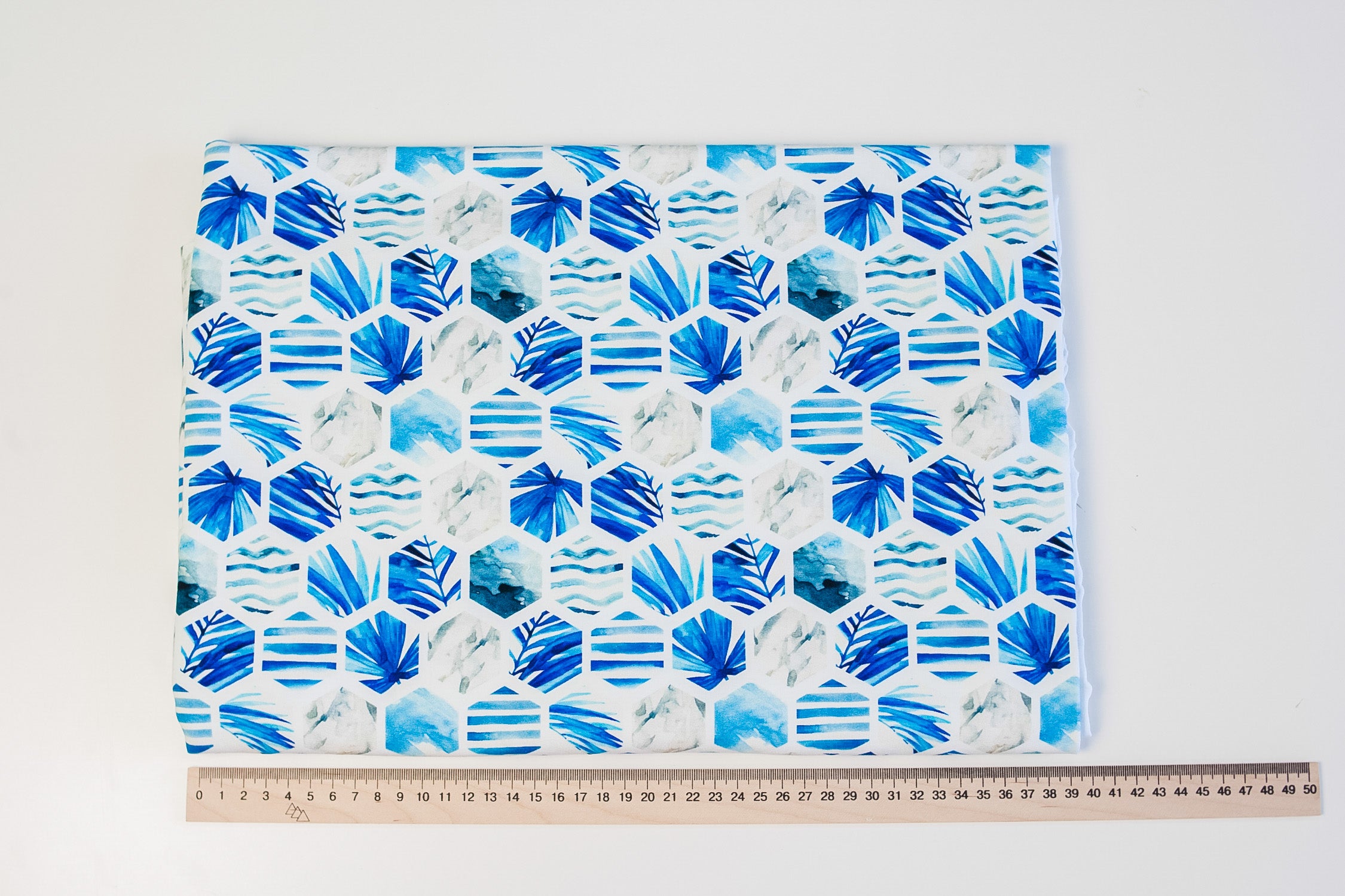 Footer blue hexagons