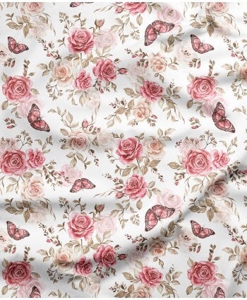 Roses with butterflies