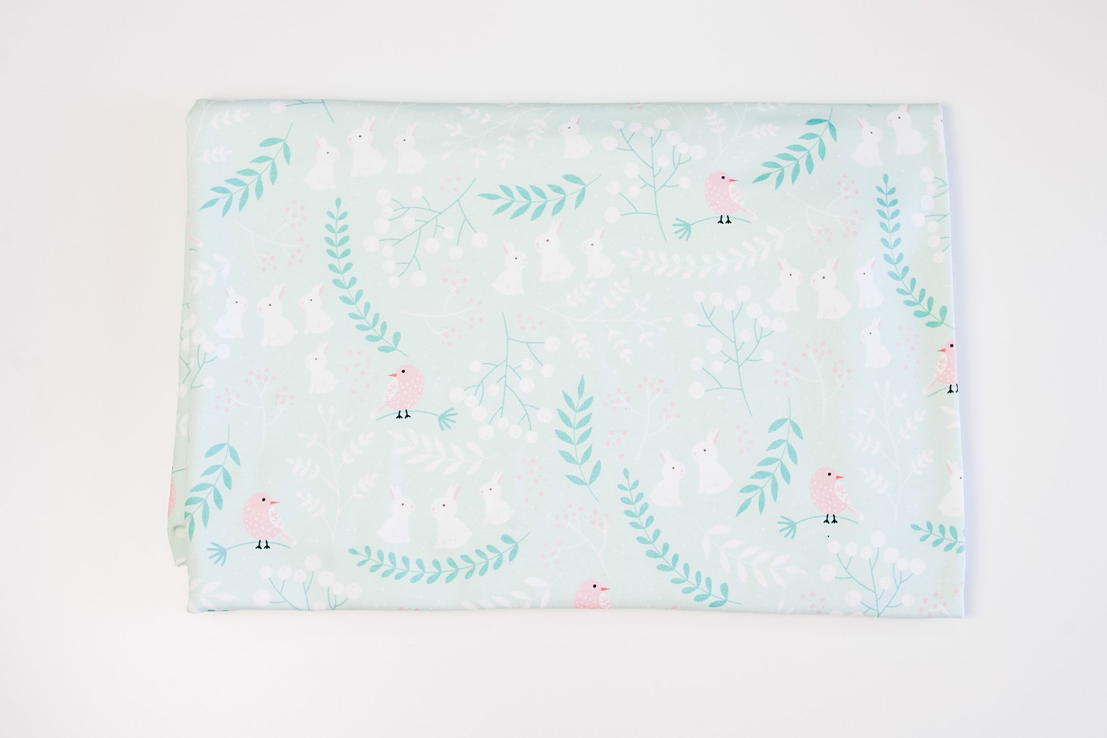 Two-thread birds and rabbits on mint