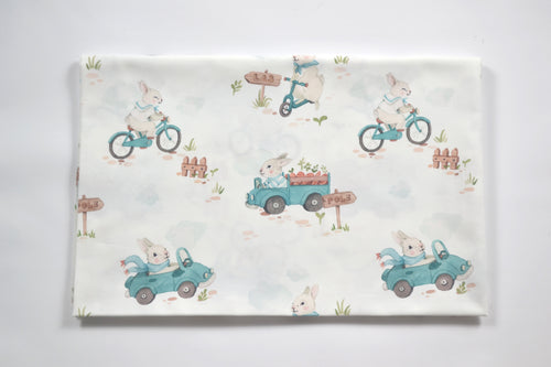 Premium Cotton Fabric - Bunny with Carrots