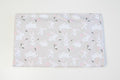 Footer bunnies on gray-beige